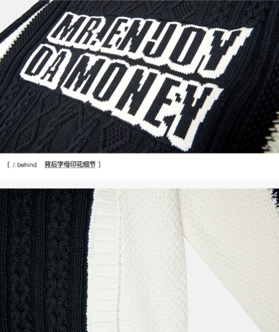MR. ENJOY DA MONEY カーディガン 国内発送 MEDM ロゴ ジップアップ カーディガン(17)