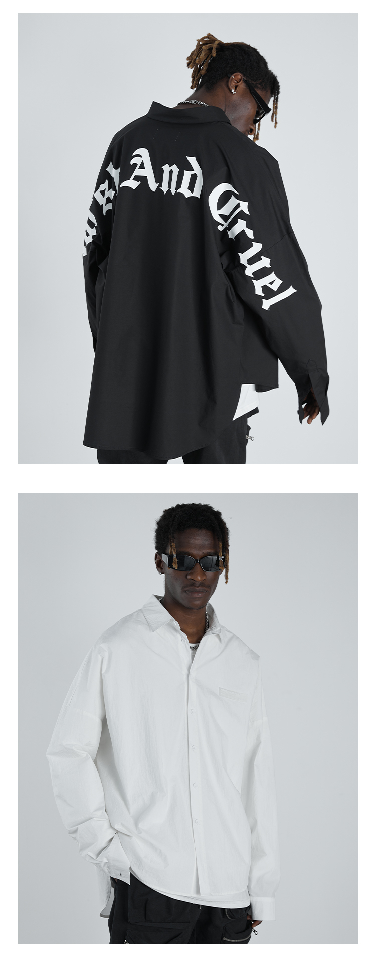 HARSH AND CRUEL シャツ VIP価格☆HARSHCRUELでかロゴ長袖シャツ(13)