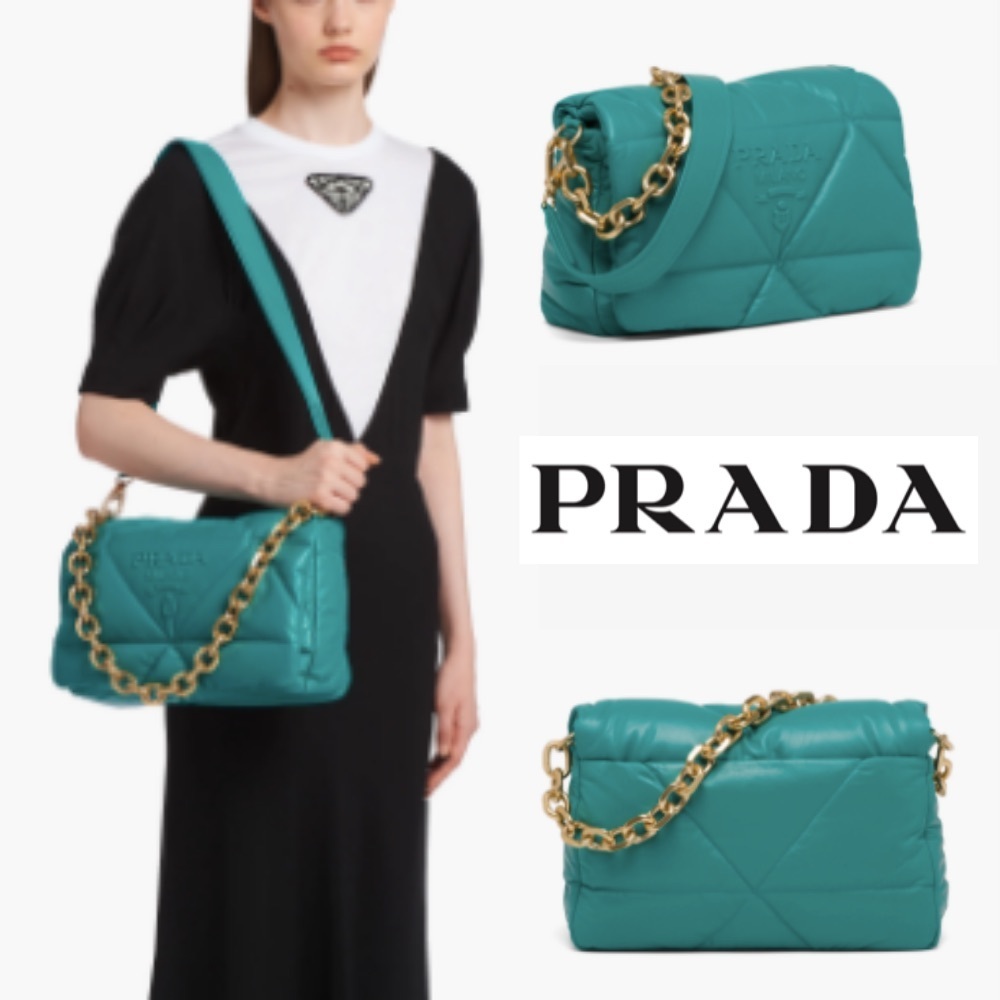 PRADA ショルダーバッグ・ポシェット 【PRADA】パッド入りナッパレザーショルダーバッグ(2)