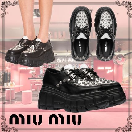 レースアップ MiuMiu x 靴・シューズ(レディース)|新作を海外通販 レースアップ MiuMiu x 靴・シューズ(レディース)|新作を海外通販