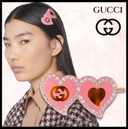 GUCCI Clips Hair clip with gg and hearts