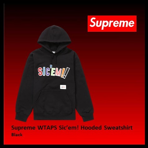 Supreme 2021-22FW Street Style Long Sleeves Hoodies 割引特価 supreme/wtaps sic'em!Hooded Sweatshirt パーカー