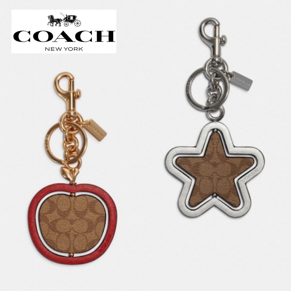 【Coach 】コーチ ロゴ バッグチャーム キーチェーン