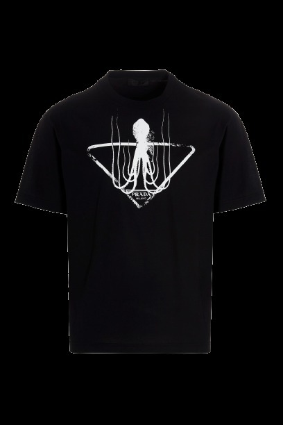 PRADA Tシャツ・カットソー VIPSALE★送料関税補償!【PRADA】STAMPA FRONTALE Tシャツ(5)