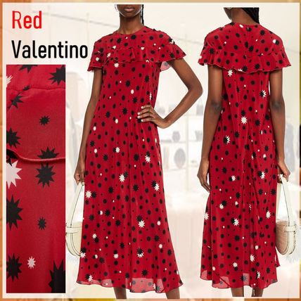 国内発送☆RED VALENTINO シルククレープデシンミディワンピース 国内発送☆RED VALENTINO シルククレープデシンミディワンピース