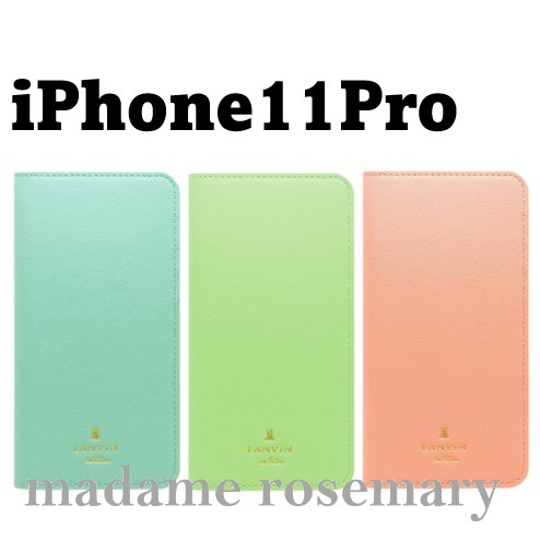 【LANVIN en bleu】ランバン iPhone11Pro Folio手帳型携帯ケース