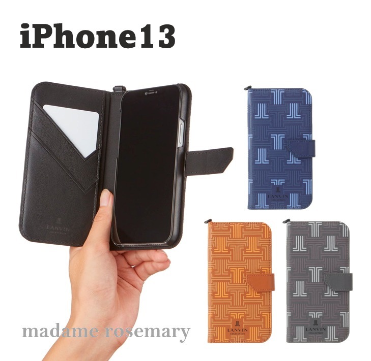 【LANIVN】ランバン iPhone13 folioストラップ手帳型携帯ケース