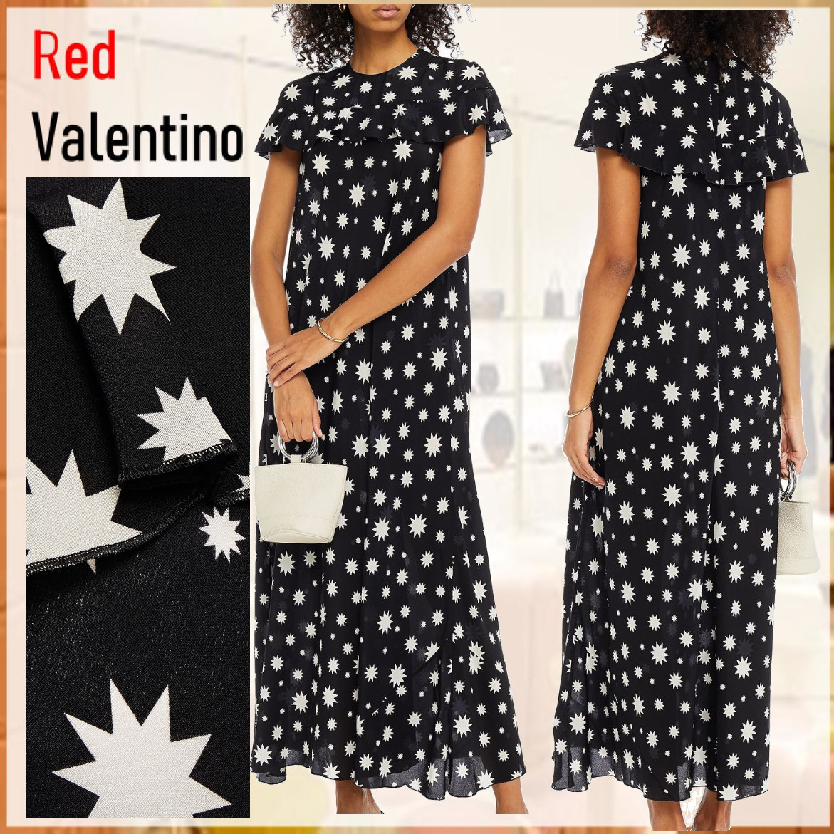 柔らかな質感の 国内発送☆RED VALENTINO シルククレープデシンミディワンピース ワンピース 柔らかな質感の 国内発送☆RED VALENTINO シルククレープデシンミディワンピース ワンピース