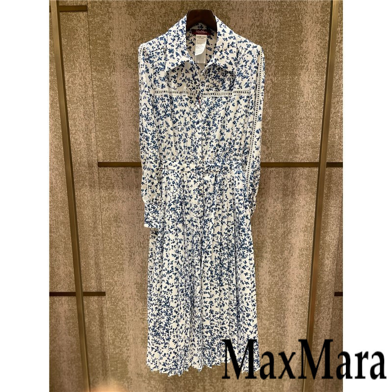 Max Mara Studio 2022 SS Flower Patterns Casual Style Silk Nylon Long Sleeves Medium (6231012706001 - ZAZA)