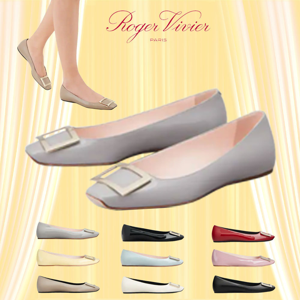 Roger Vivier】レザー トランペット バレエシューズ - bpconstructores.com