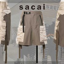sacai◇国内発 ナイロン ツイル ミックス ショーツ ベージュ (sacai sacai◇国内発 ナイロン ツイル ミックス ショーツ ベージュ (sacai