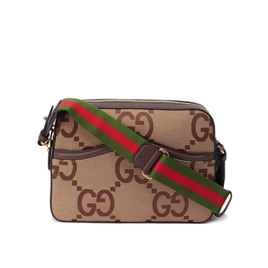 【GUCCI】 JUMBO GG CANVAS MESSENGER BAG