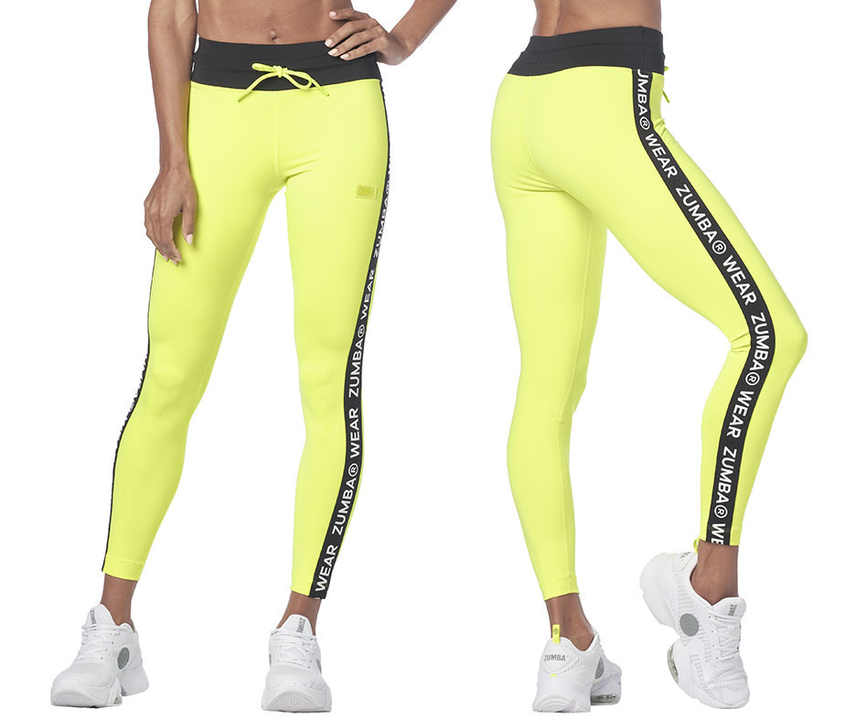 新作♪ズンバZW Drawcord Waistband Ankle Leggings - Caution