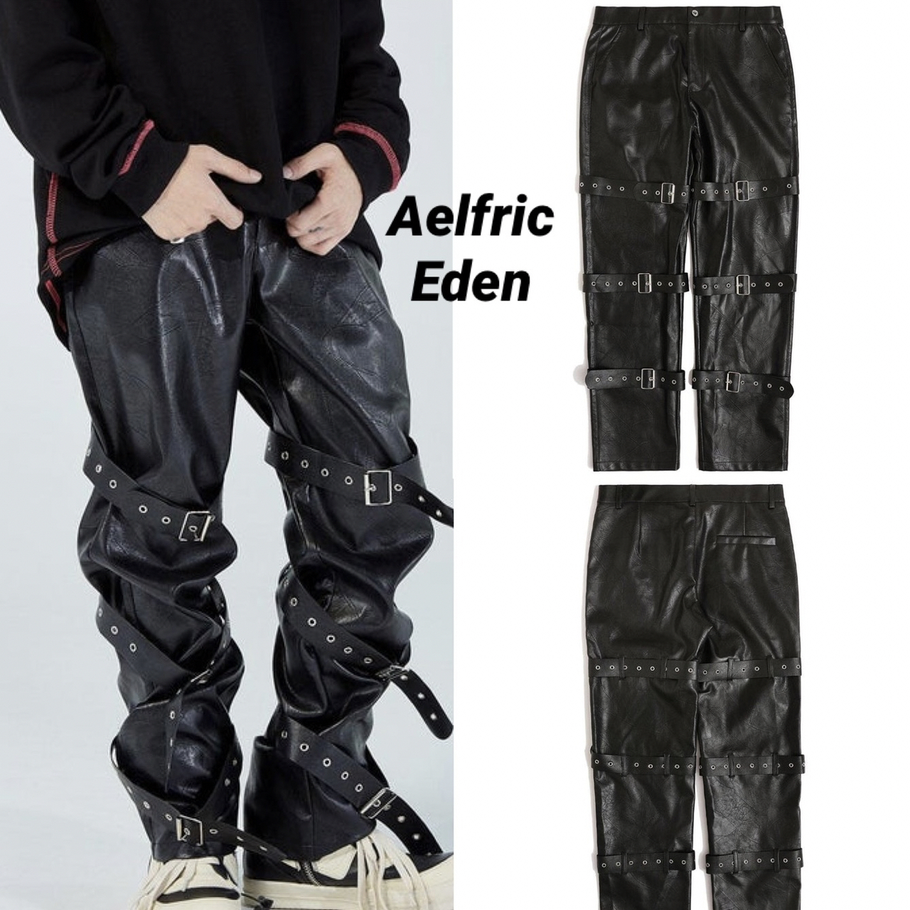 2021激安通販 ◆Aelfric Eden◆タイアップ レザー/ワイドパンツ 送料込 パンツ・ボトムスその他 2021激安通販 ◆Aelfric Eden◆タイアップ レザー/ワイドパンツ 送料込 パンツ・ボトムスその他