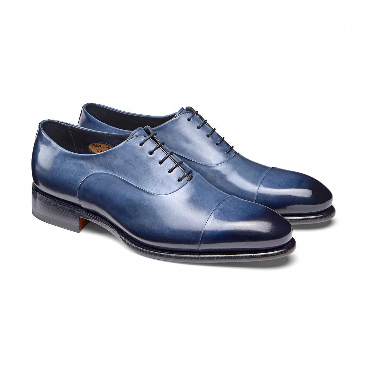 SANTONI ドレスシューズ・革靴・ビジネスシューズ Santoni◆レザー レースアップシューズ オックスフォードモデル(3)