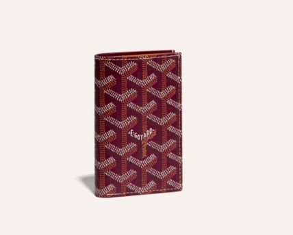 GOYARD Card Holders Unisex Blended Fabrics Plain Leather Logo Card Holders