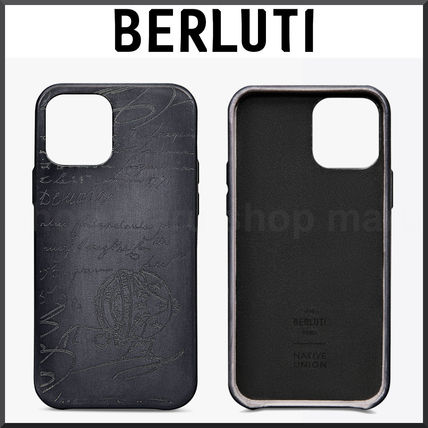 極美品▽Berluti ベルルッティ ロゴ入り iPhone11 Pro Max レザー ...