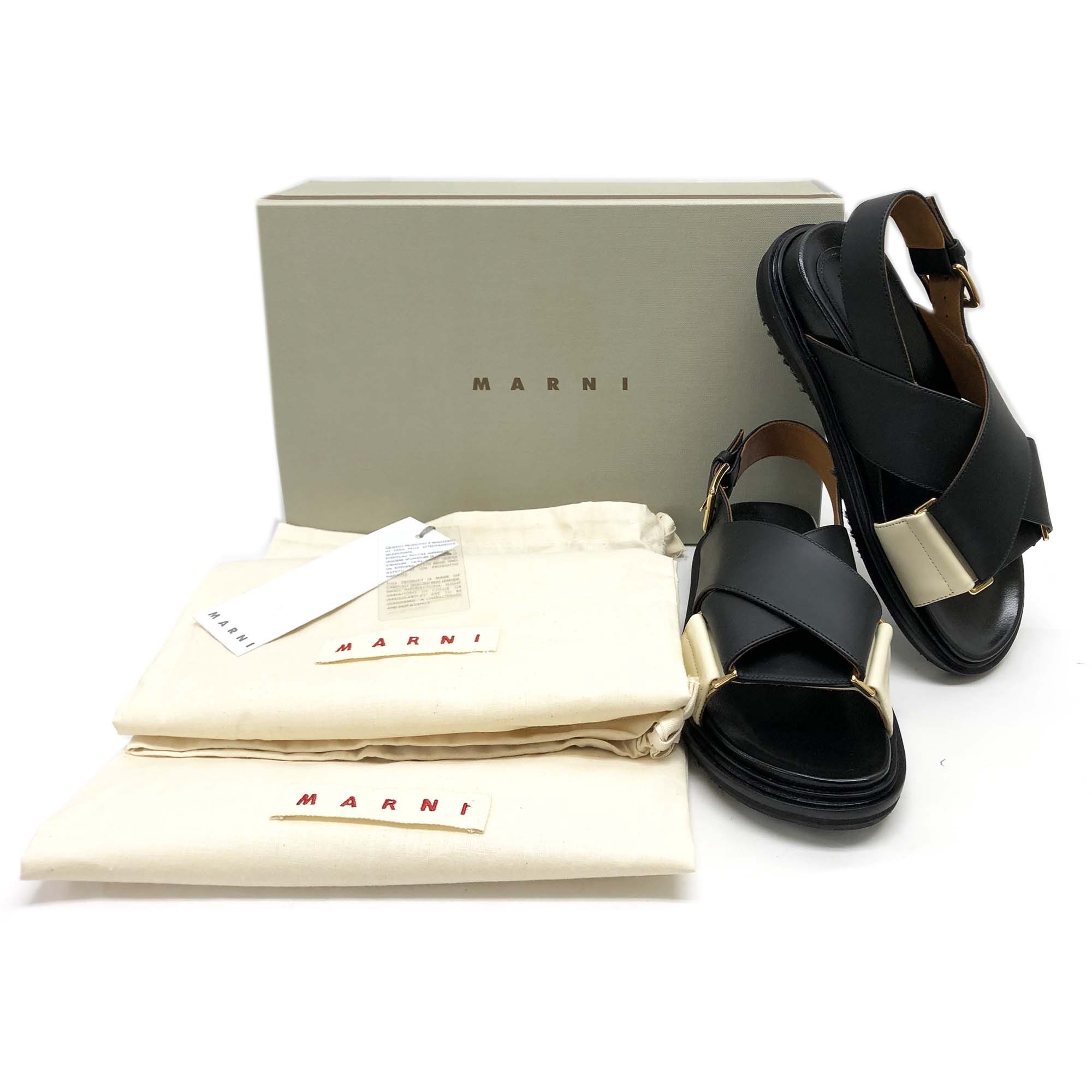 MARNI サンダル・ミュール MARNI FBMS005201 P3614 ZM102カーフレザー製フスベットBK(新品)(8)
