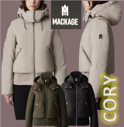 雑誌掲載 ファーなし可愛いショート丈★MACKAGE★ CORY ダウンジャケット・コート 雑誌掲載 ファーなし可愛いショート丈★MACKAGE★ CORY ダウンジャケット・コート