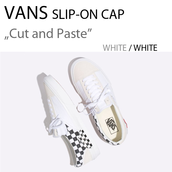 VANS SLIP-ON CAP Cut and Paste ホワイト ブラック バンズ