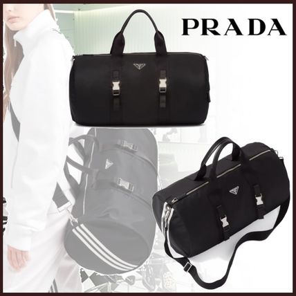 PRADA BELTED DESIGN LEATHER BOSTON BAG/プラダベルテッドデザイン