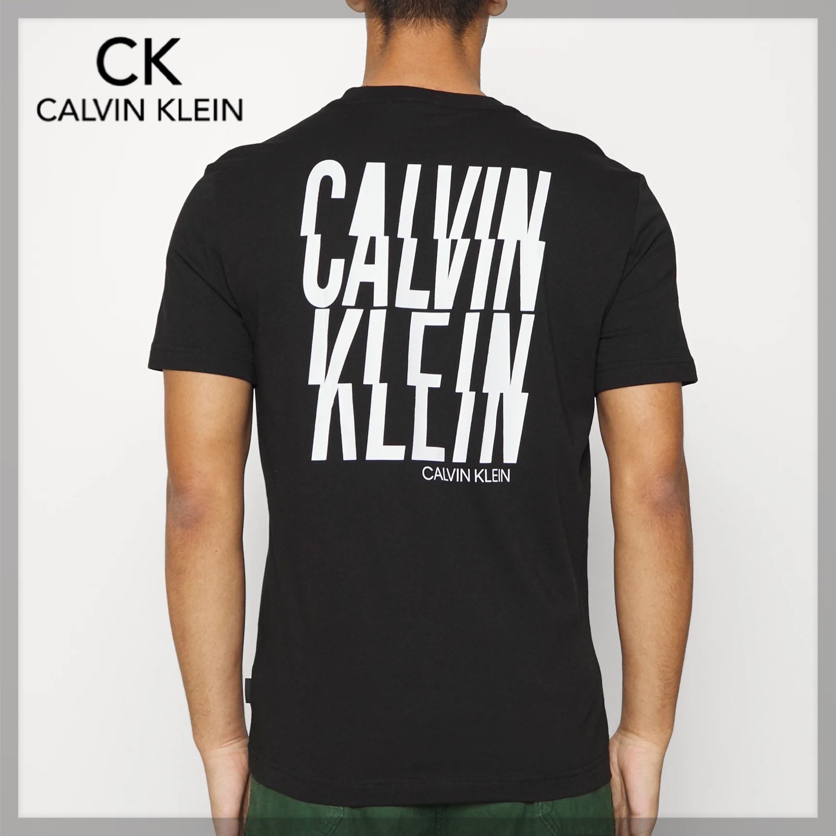 【Calvin Klein】"THUNDER LOGOBACK"BIGプリント/Tシャツ/black Tシャツ・カットソー 【Calvin Klein】"THUNDER LOGOBACK"BIGプリント/Tシャツ/black Tシャツ・カットソー