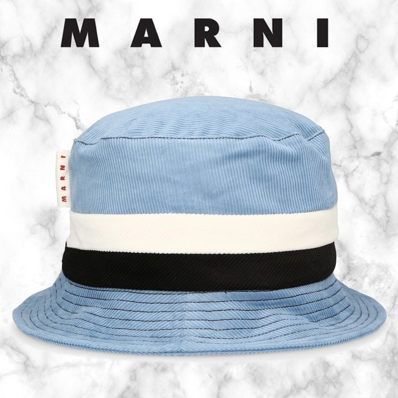ラウンド 【関税込み】MARNI ブルー バケットハット ハット ラウンド 【関税込み】MARNI ブルー バケットハット ハット