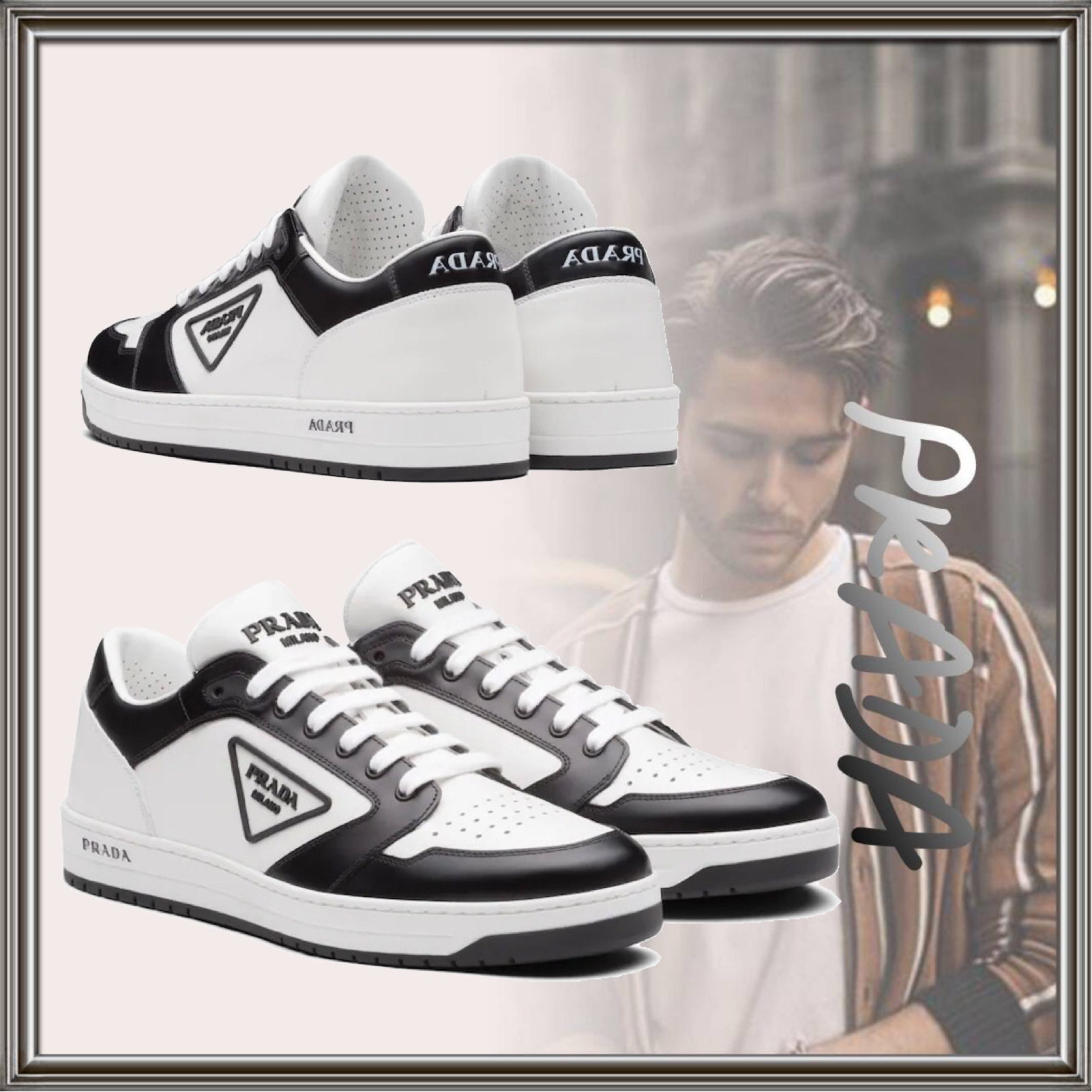 【おまけ付】 完売必須【PRADA】District レザー スニーカー 靴・ブーツ・サンダルその他 【おまけ付】 完売必須【PRADA】District レザー スニーカー 靴・ブーツ・サンダルその他
