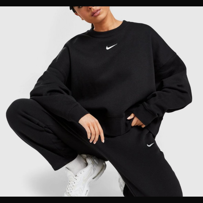 Nike スウェット・トレーナー 【注目アイテム】Nike Women Swoosh Oversized Crop Sweat Shirt(4)