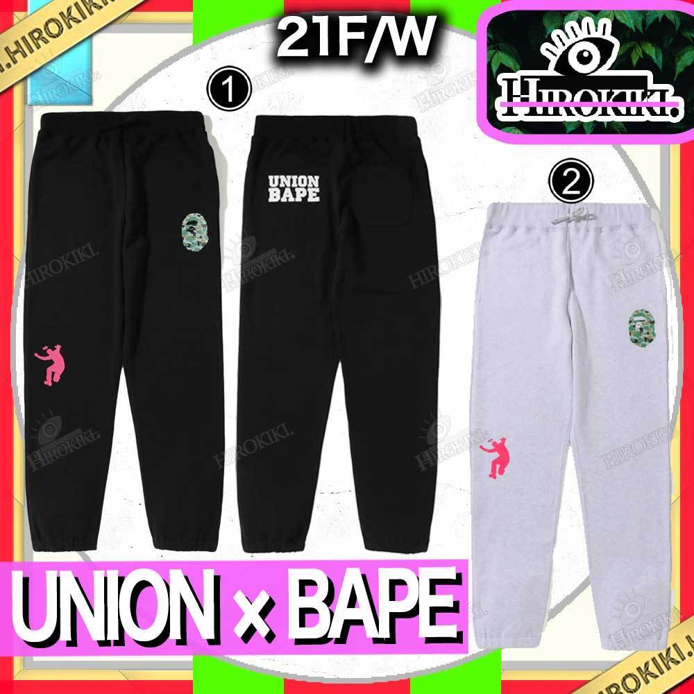 セール特価 21FW エイプ APE BATHING A PANT SWEAT UNION × /BAPE スウェットパンツ セール特価 21FW エイプ APE BATHING A PANT SWEAT UNION × /BAPE スウェットパンツ