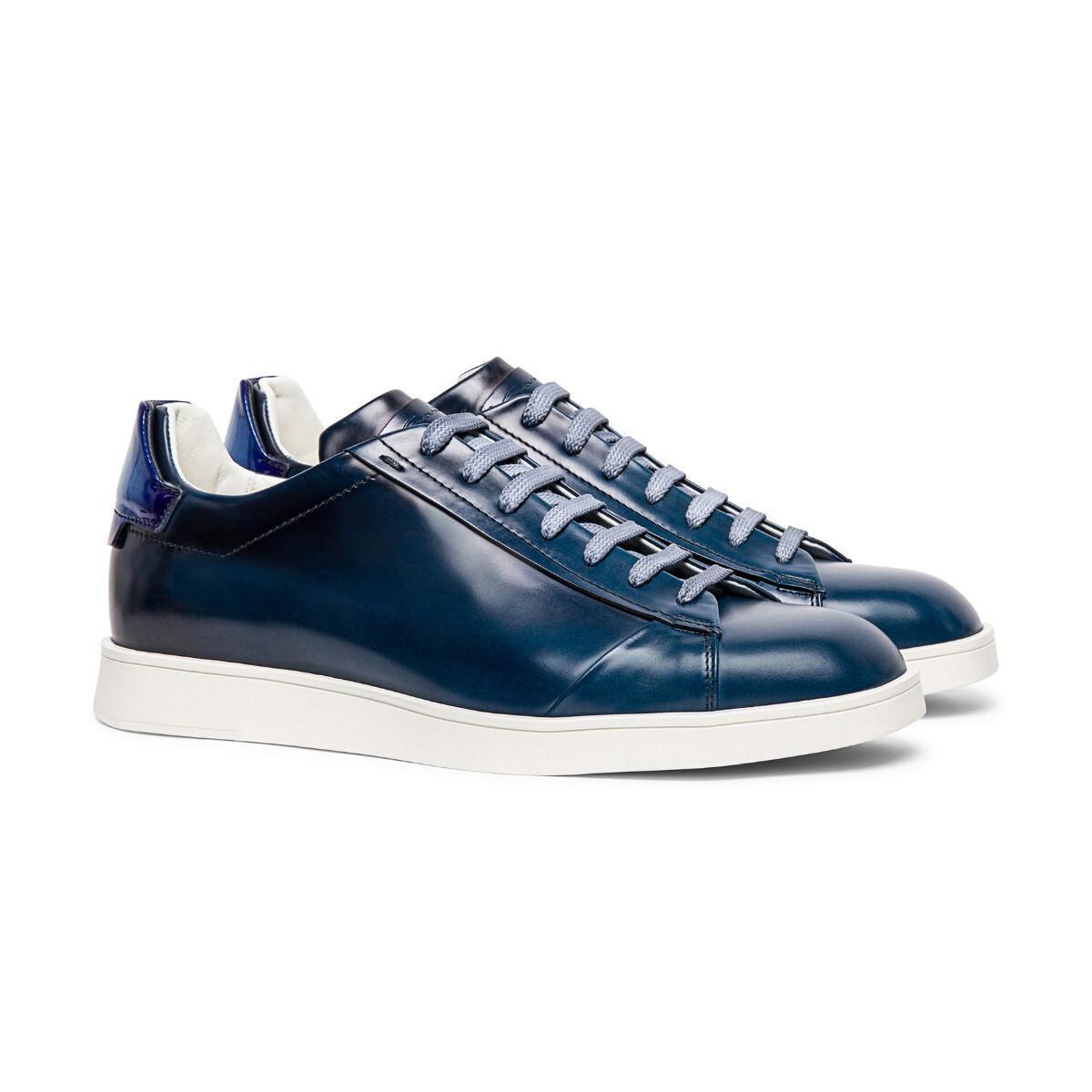 SANTONI スニーカー サントーニ ローカット スニーカー レザー ヴィンテージ加工(3)