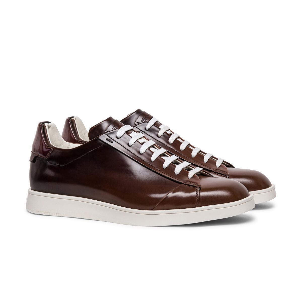 SANTONI スニーカー サントーニ ローカット スニーカー レザー ヴィンテージ加工(8)
