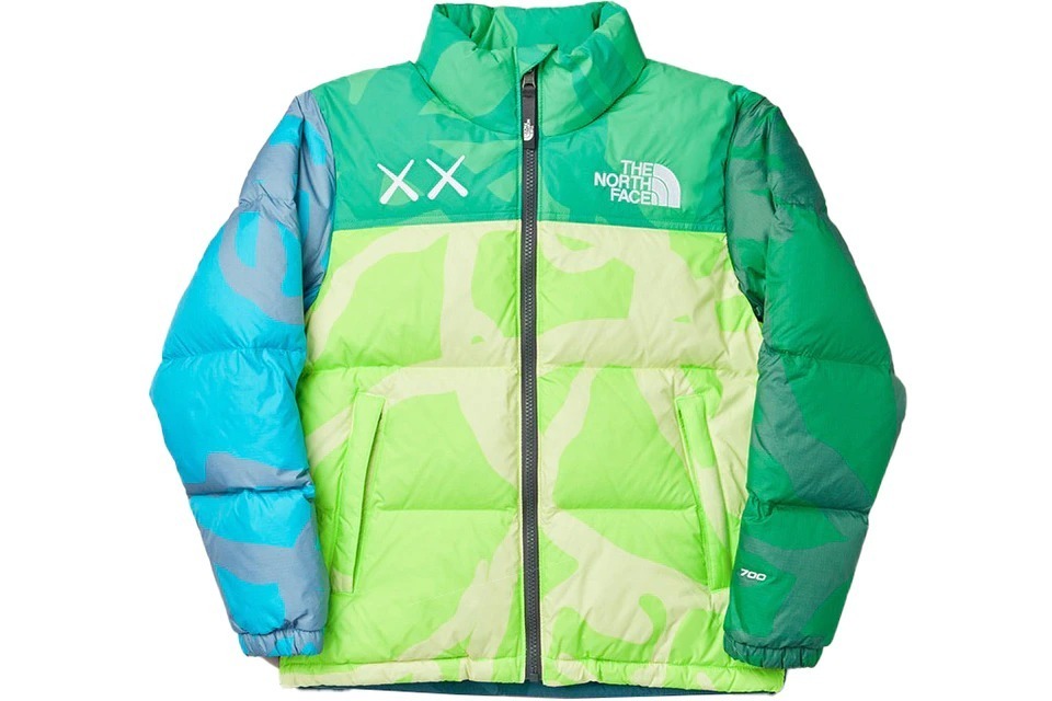 KAWS x The North Face Nuptse Jacket Green/Blue カウズヌプシ KAWS x The North Face Nuptse Jacket Green/Blue カウズヌプシ