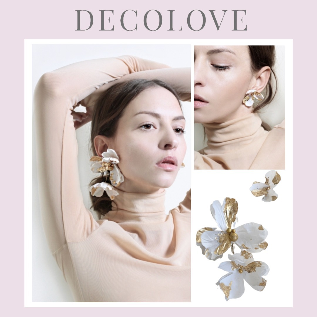 DECOLOVE 雑誌掲載 日本完売あり Golden Diascia ピアス