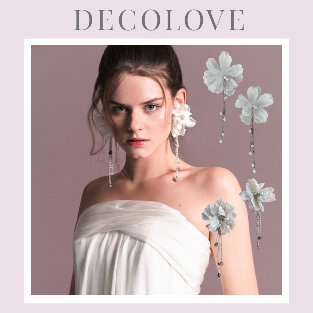 DECOLOVE 雑誌掲載 ブライダル パール オパール Oona ピアス