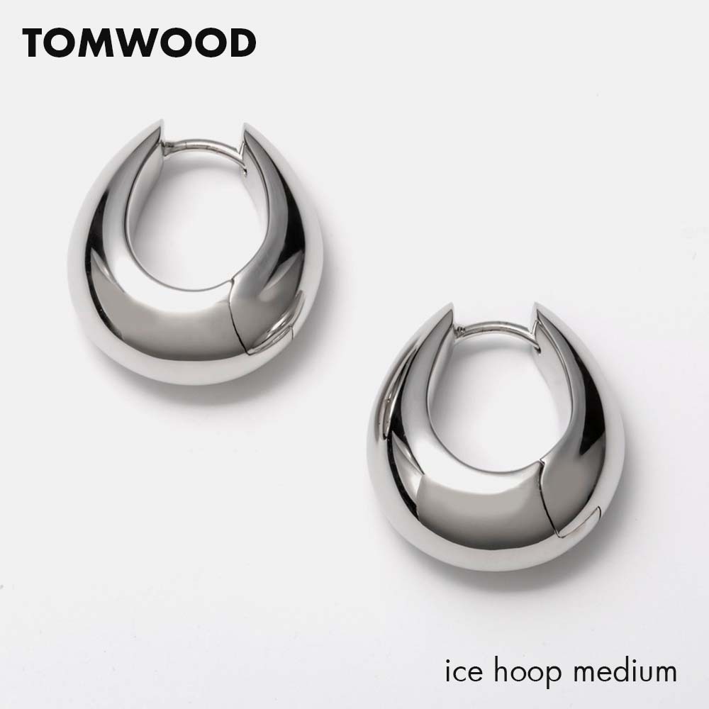 TOM WOOD ピアス E39HMNA01 S925 ice hoop medium