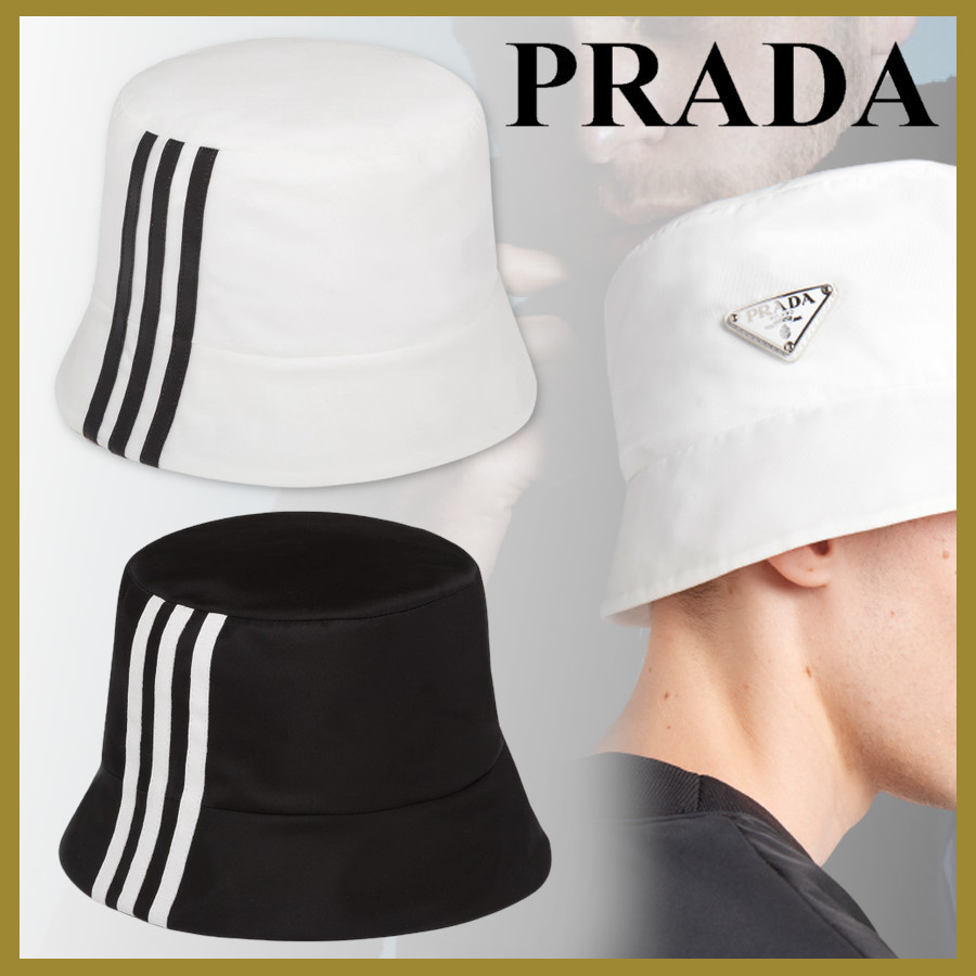 直営店買付【22SS】PRADA×adidas Re-Nylon バケットハット ロゴ
