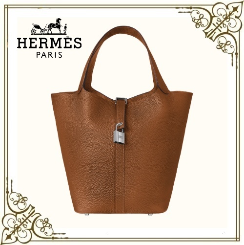 人気が高い HERMES☆トートバッグ《ピコタン》ロック 26 ギフトに レザー トートバッグ 人気が高い HERMES☆トートバッグ《ピコタン》ロック 26 ギフトに レザー トートバッグ