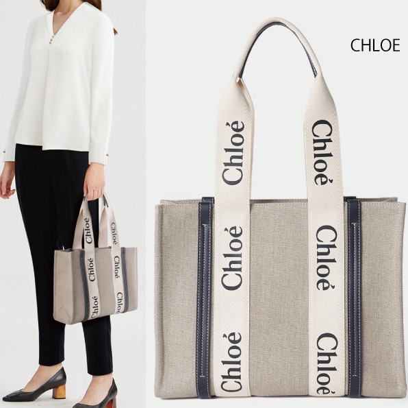 【CHLOE】クロエ MEDIUM WOODY TOTE BAG