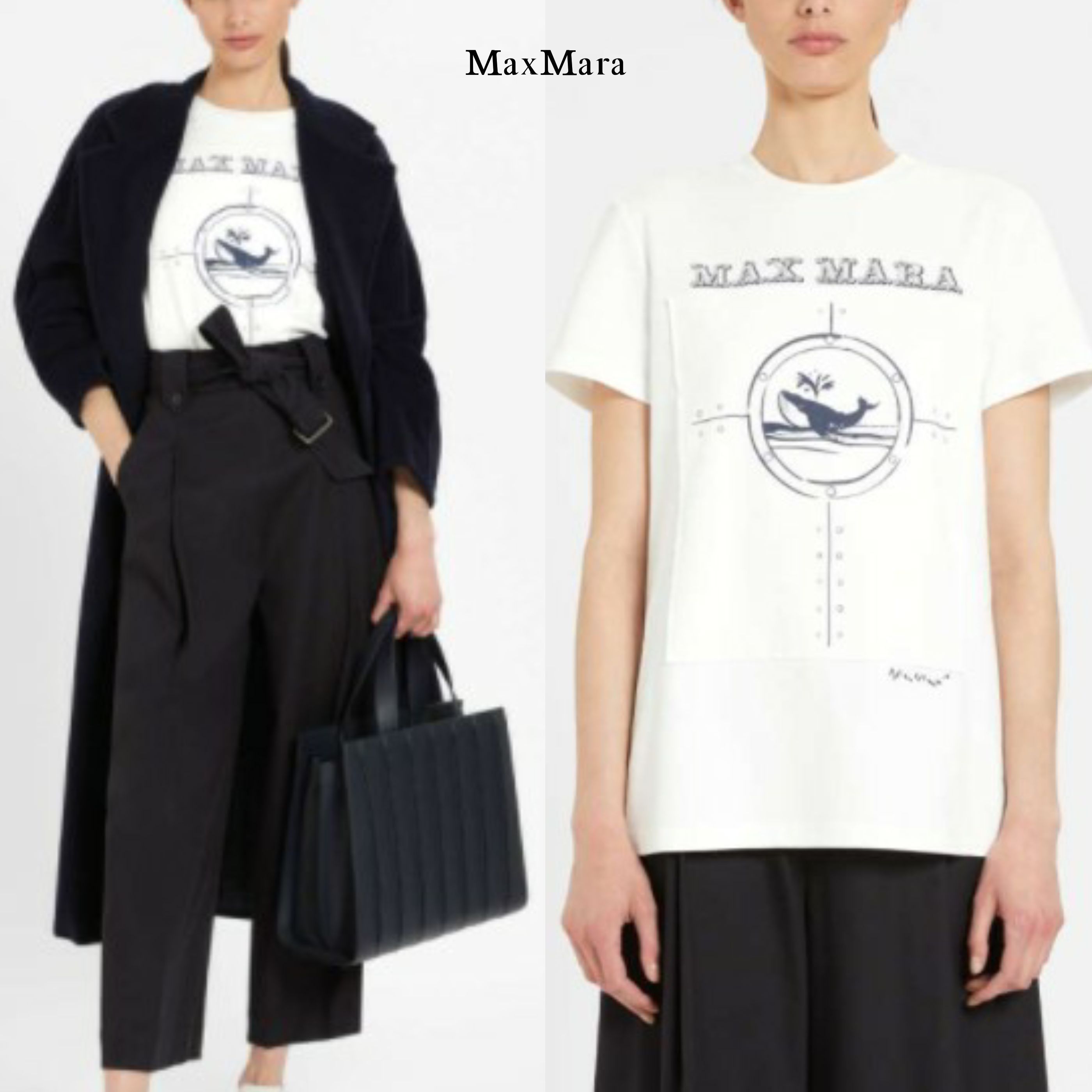 ☆MaxMara☆直営店買付☆お洒落 T-shirt 7 for 70☆OBLO ☆MaxMara☆直営店買付☆お洒落 T-shirt 7 for 70☆OBLO