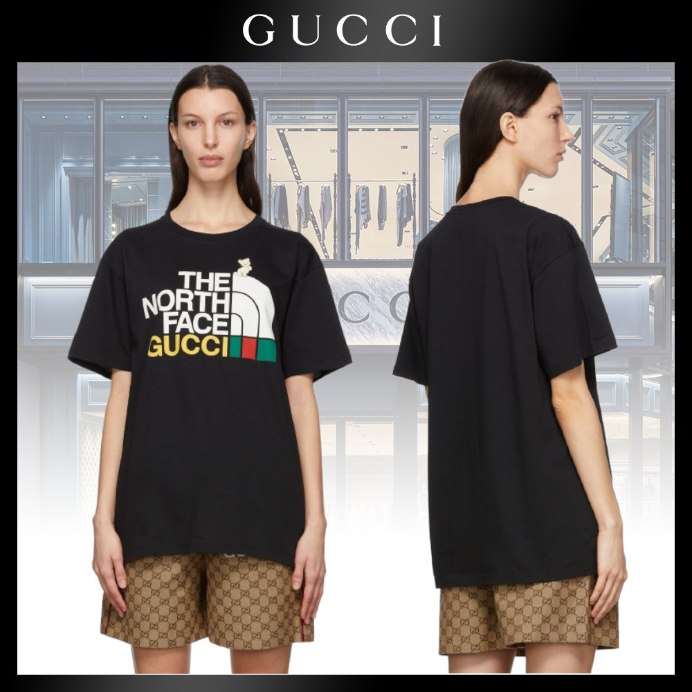 【GUCCI】 The North Face エディション ブラック Tシャツ Tシャツ・カットソー 【GUCCI】 The North Face エディション ブラック Tシャツ Tシャツ・カットソー