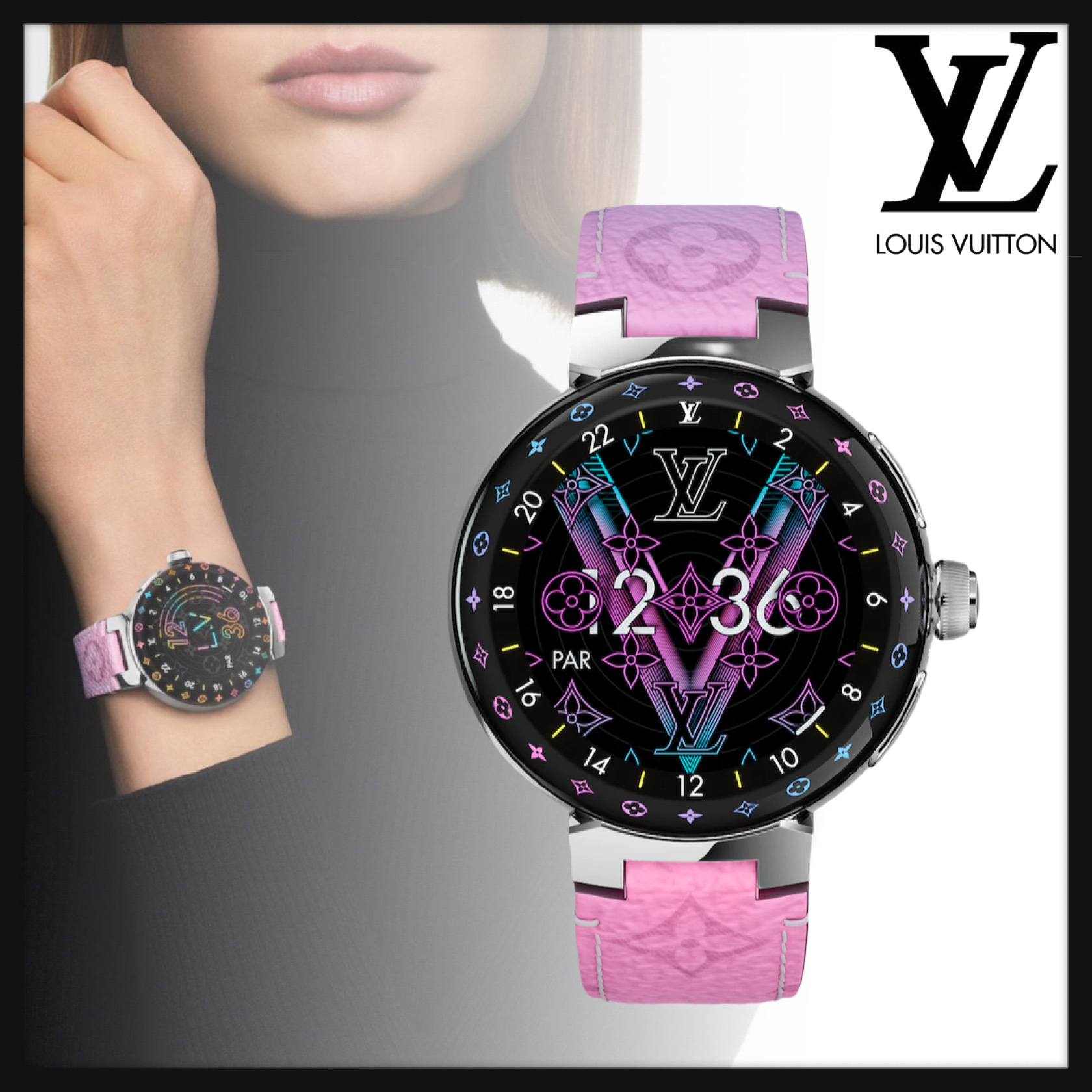 Shop Louis Vuitton 2022 SS Tambour Horizon Light Up Connected Watch  (QBB186, QBB187) by Sunflower.et