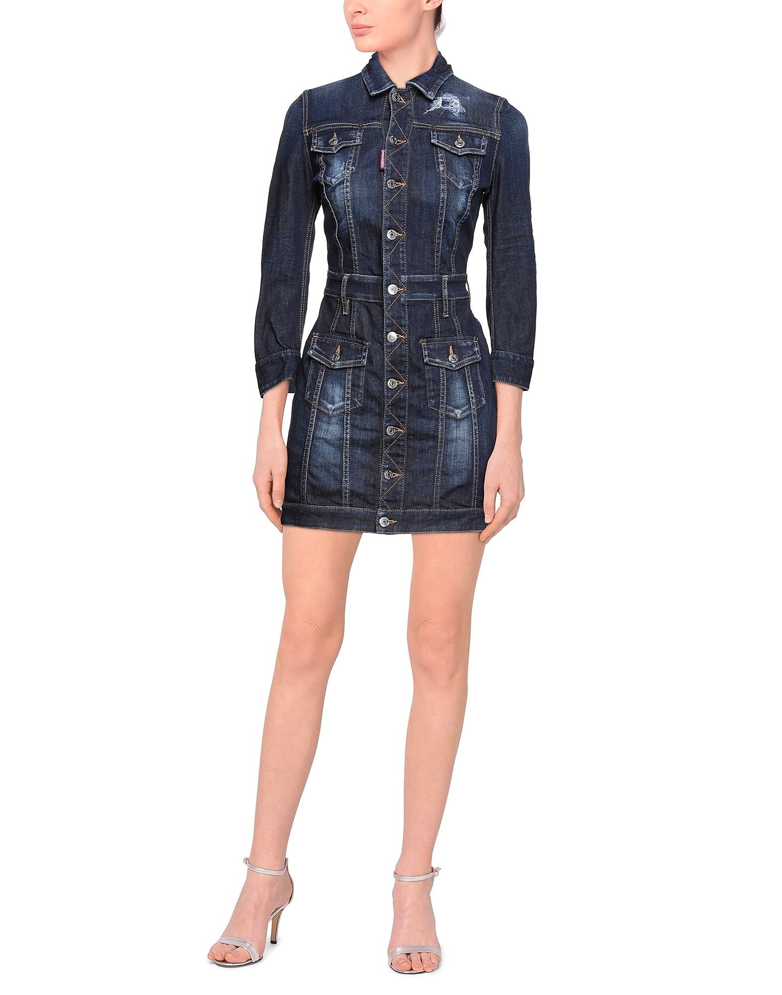 D SQUARED2 ワンピース 関税込★DSQUARED2 デニムシャツ ドレス ワンピース 国内発送(3)