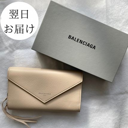 ブラウン系買得 【VIP価格】バレンシアガ ペーパー フラップ長財布 ベージュ 長財布 小物ブラウン系-WWW.MARENGOEF.COM