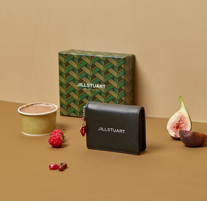 関税込☆JILLSTUART☆[GELATO] PETIT CHARM COWHIDE HALF WALLET