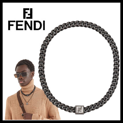 FENDI フェンディ FFロゴ チェーン ネックレス メンズ 人気 FENDI フェンディ FFロゴ チェーン ネックレス メンズ 人気