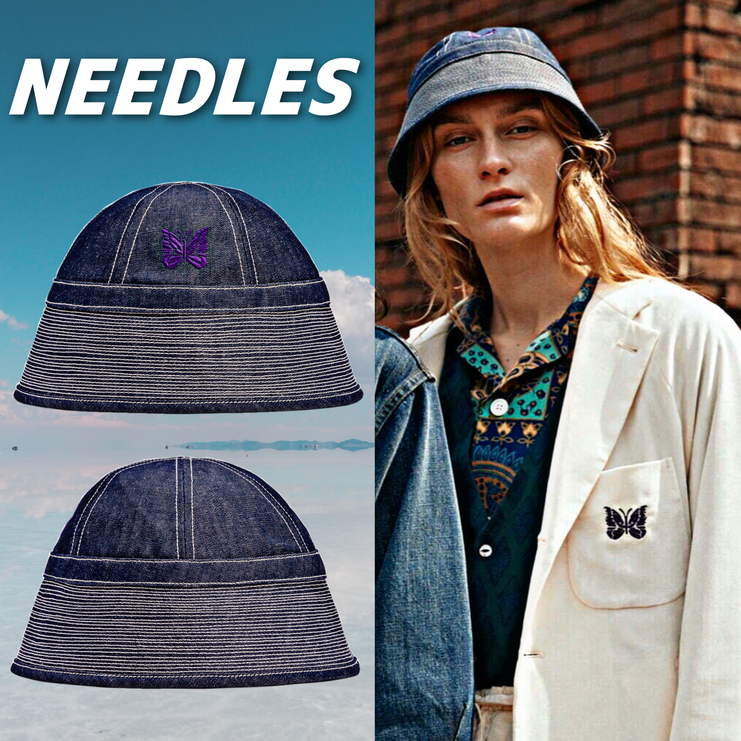 2021新商品NEEDLES Logo Bucket Hat☆ニードルズ ロゴ バケットハット