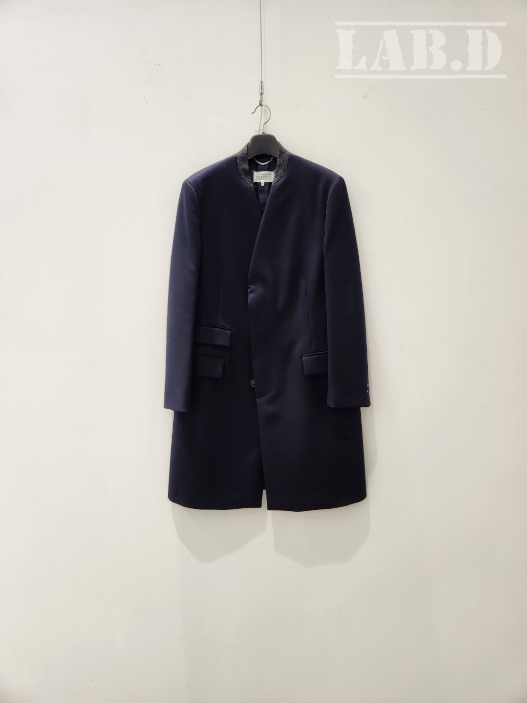 MAISON MARGIELA | WOOL TWILL MINIMAL COAT NAVY コート