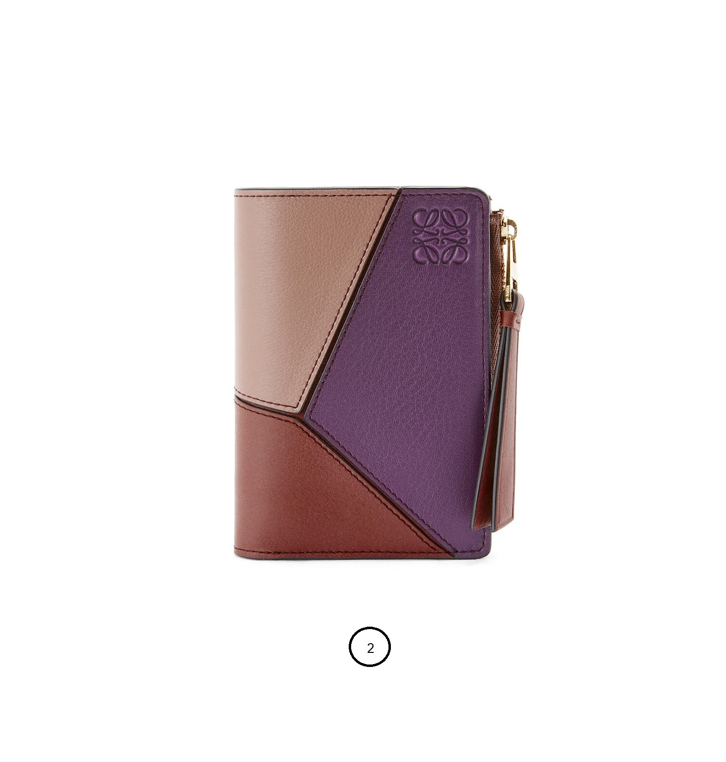 【LOEWE】パズル スリム ジップ バイフォールド ウォレット