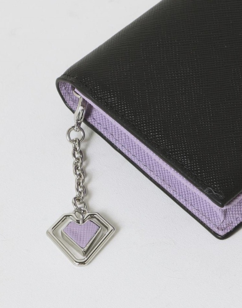 JILLSTUART]韓国大人気☆LOGO DECORATION COWHIDE HALF WALLET